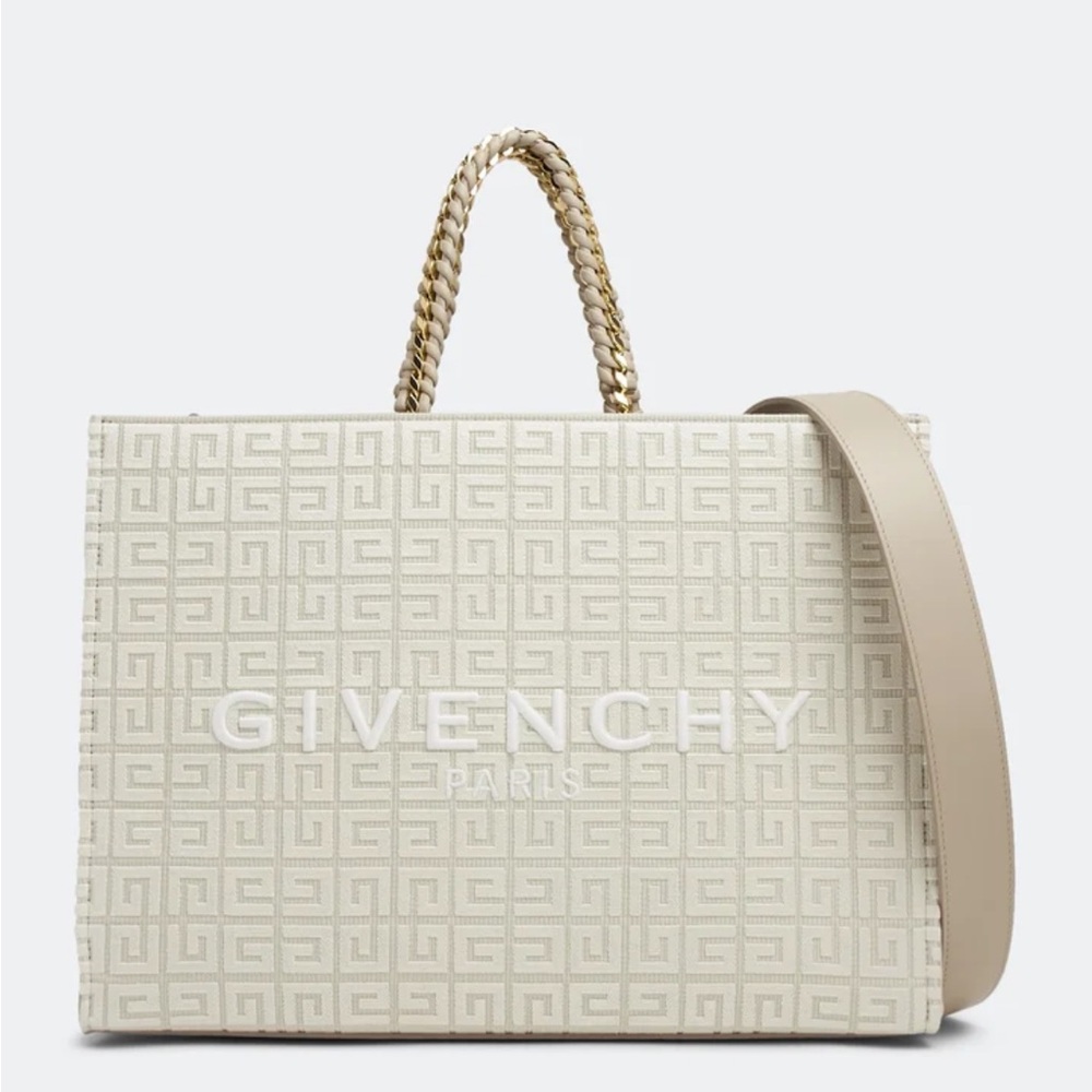 Givenchy Authentic Beige and Gold Tote Bag